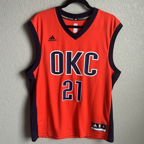 Adidas Autographed OKC Thunder André Roberson #21 Orange Jersey Size Medium - Picture 6 of 13